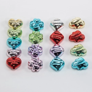 Perline in Acrilico con Increspatura dell'Acqua Galvanica a Forma di Cuore Stella Nuvola per Creazione Gioielli DIY