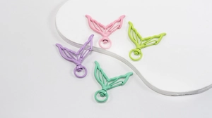 Détails de fermoirs mousquetons en forme de queue de poisson pour porte-clés DIY