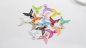 Fermoirs mousquetons colorés en forme de queue de poisson pour bijoux DIY et porte-clés