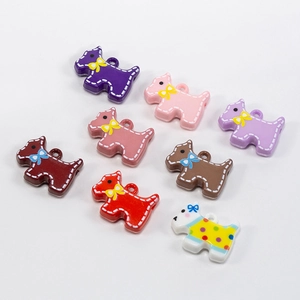 Lot de 8 pendentifs chien Terrier écossais en résine pour bijoux DIY et porte-clés
