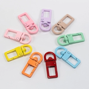 Colorful Alloy Lobster Clasp Swivel Snap Hook For DIY Keychain Bag Accessories Macaron Color Baking Paint Clasp Attachment