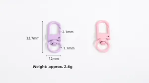 Tableau détaillé des tailles pour mousquetons colorés pour bijoux DIY et porte-clés