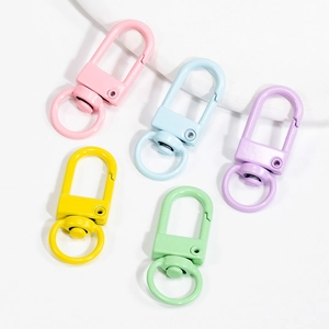Fermoirs mousquetons mats colorés aux tons pastels pour porte-clés et accessoires DIY