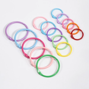 Anneaux de Reliure en Métal Coloré Alliage Peint pour Livres à Feuillets Mobiles DIY Scrapbooking Bureau École Fournitures