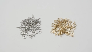 Détails de pitons à œil dorés et argentés pour la création de bijoux DIY