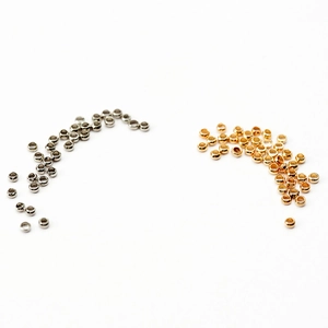 DIY Schmuck 2,5mm Gold und Silber Quetschperlen für handgefertigten Schmuck und Basteln