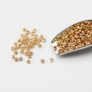 Goldene DIY Schmuck-Abstandsperlen mit Metallschaufel für Handarbeiten