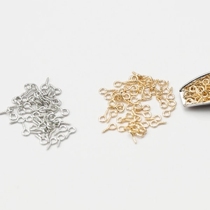 Pitons à vis en métal doré et argenté pour la fabrication de bijoux DIY avec pelle