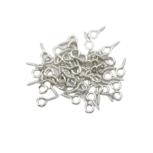 Vis à œil en métal argenté de différentes tailles pour bijoux DIY et petits bricolages