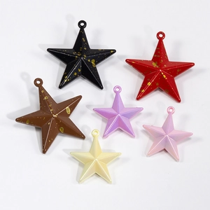 Colorful 3D star pendants for DIY jewelry making and phone chain accessories