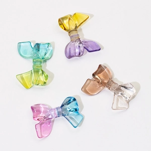 Acrylic Bowknot Gradient Beads For DIY Phone Chain Keychain Accessories Jewelry Making Supplies Craft Material