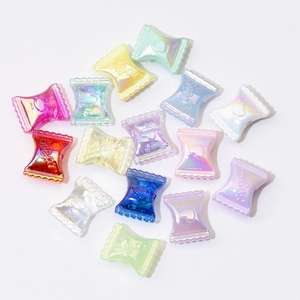 Bunte durchscheinende Süßigkeiten-Harzperlen mit Sugar-Relief für DIY-Schmuck
