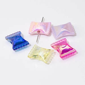 Bunte schillernde Zuckerperlen mit SUGAR-Gravur für DIY-Schmuck und Handyketten