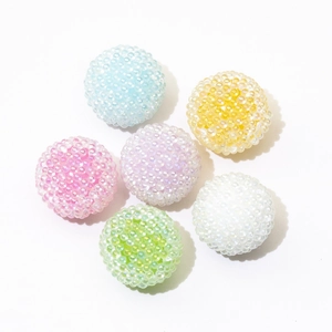 Rainbow sugar beads in mixed jelly colors for DIY keychain making and jewelry accessories