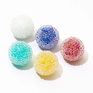 Colorful sugar jelly bubble beads for DIY phone chains and keychain jewelry making