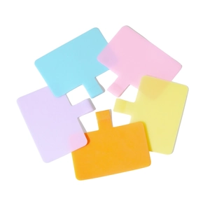 Universal plastic phone lanyard patches in five bright colors for full coverage phone cases