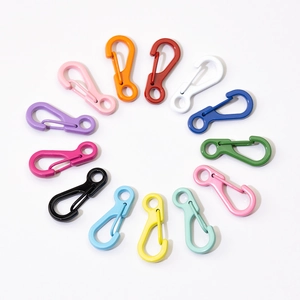 Moschettoni colorati in metallo in 12 colori per borse e portachiavi artigianali