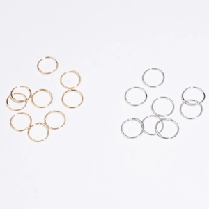 Set aus goldenen und silbernen Edelstahl-Creolen für die DIY-Schmuckherstellung