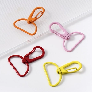 Colorful Alloy Swivel Lobster Clasp With D Ring Spring Snap Hook For DIY Keychain Jewelry Making Bag Hardware Accessories
