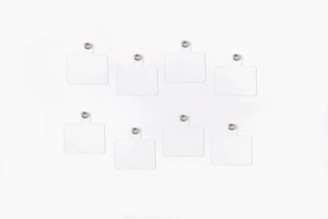 Lot de 8 patchs transparents en PVC pour cordon de téléphone avec œillets en argent