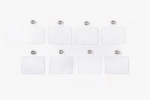 Lot de 8 patchs de cordon de téléphone en PVC transparent avec œillets métalliques