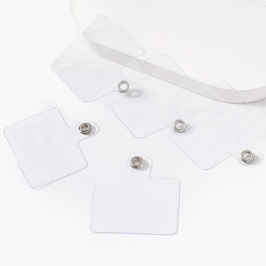 Attache de Cordon pour Téléphone en PVC Transparent Universel Avec Oeillet en Métal Patch de Connexion de Coque Ultra-mince