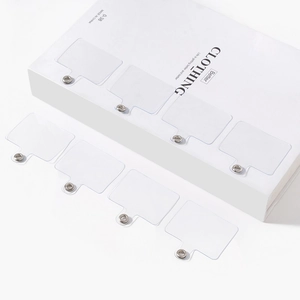 Lot de 8 patchs de cordon de téléphone en PVC transparent avec anneaux métalliques