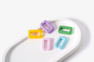 Colorful acrylic U-shaped link connectors for DIY jewelry and bag chain accessories