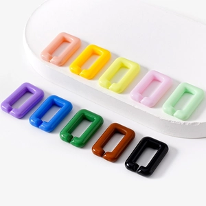 Acrylic Colorful Open Rectangle Buckle U Shaped Link Connector For DIY Jewelry Making Bags Handbags Accessories Craft Findings