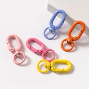 Colorful matte alloy lobster claw spring clasps in candy colors for DIY keychain making