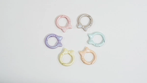Set di anelli a molla con fiocco perlato per creazione gioielli fai da te e portachiavi