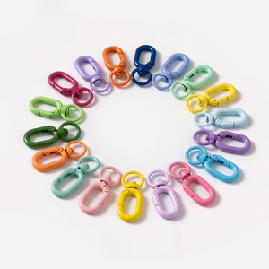 Colorful matte zinc alloy swivel lobster clasps for DIY keychains and craft accessories