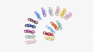 Colorful alloy three-link chain connectors for DIY jewelry and keychain making