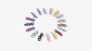 Colorful matte alloy DIY chain link connectors and spring ring jewelry accessories