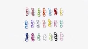 Colorful multi-color alloy link chains for DIY keychain accessories in 21 vibrant shades