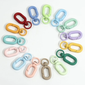 Matte macaron colors plastic lobster clasps with rotating swivel ring for DIY keychains