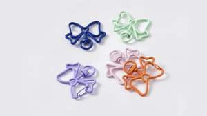 Colorful butterfly shaped metal hooks for DIY keychains and accessory decorations