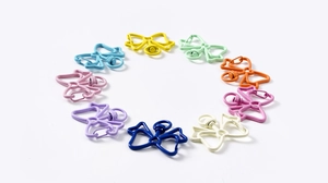Colorful butterfly shaped metal lobster clasps for DIY jewelry and keychain making
