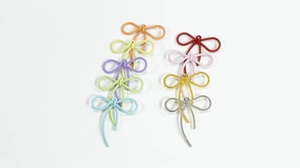 Spiraaltextuur legering strik hangers in diverse kleuren voor DIY sieraden maken