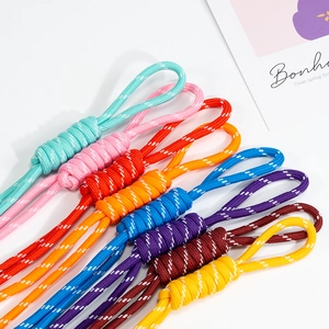 Multi-color hand-woven lanyards and nylon zipper pulls for backpacks and keychains