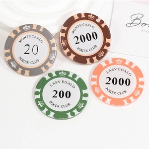 Ciondoli in acrilico per fiches da poker Monte Carlo in vari colori per portachiavi DIY