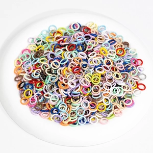 Colorful 10mm painted iron open jump rings for DIY jewelry making in assorted colors