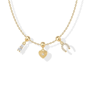 Minimalistische Koperen Strass Hart Hoefijzer Hanger Ketting Elegante Geometrische Sleutelbeen Ketting Sieraden Voor Vrouwen