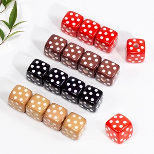 Acrylic Square Polka Dot Loose Beads Multicolor Dice Shape Lacquered Beads For DIY Jewelry Making Mobile Phone Chain