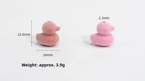 Dimensioni dettagliate delle perline a papera floccate con altezza 22,6 mm e foro 2,3 mm