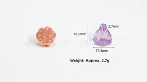 Detailed size specifications for 18.5mm lotus seed and lotus root bead pendants