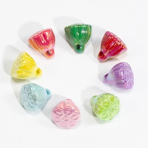 Iridescent lotus seed pod beads for jewelry making in various vibrant metallic colors