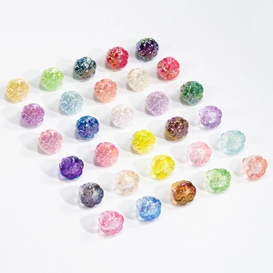 Colorful iridescent lotus seed pod charms for DIY jewelry and phone chain accessories
