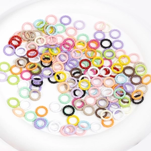 Colorful twisted resin rings and assorted star-shaped DIY jewelry accessories set
