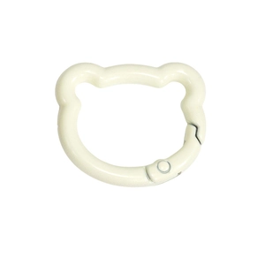 Crèmewitte beer vormige springsluiting voor DIY sleutelhangers en accessoires